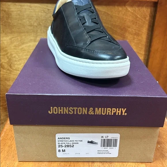 Johnston & Murphy Black Leather Sneakers - Picture 5 of 5